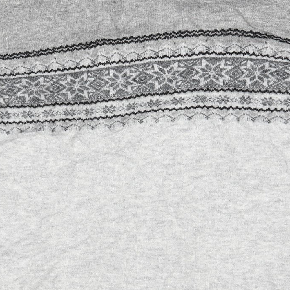 TU Mens Grey Round Neck  Acrylic Pullover Jumper Size XL   - Festive Christmas