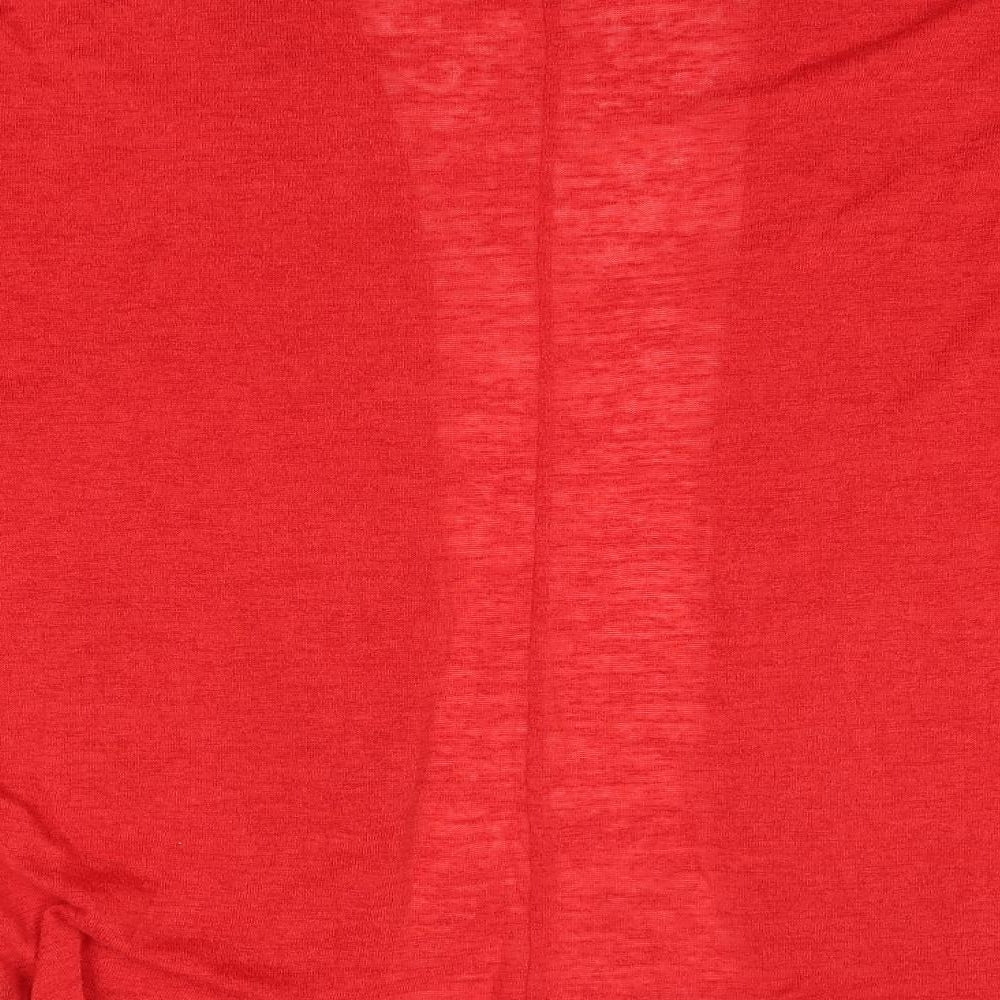 George Womens Red V-Neck  Polyester Cardigan Jumper Size 24
