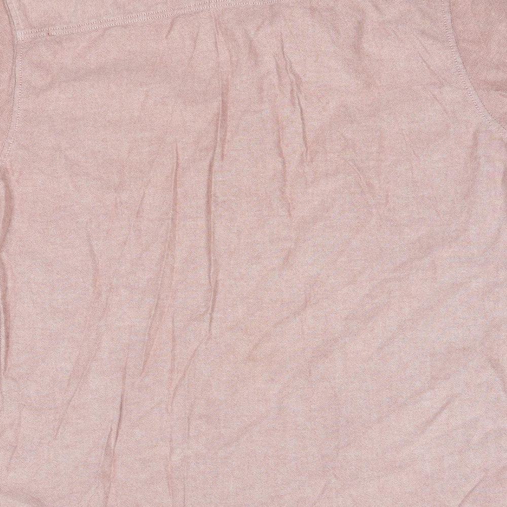 Topman Mens Pink  Cotton  Button-Up Size M Collared