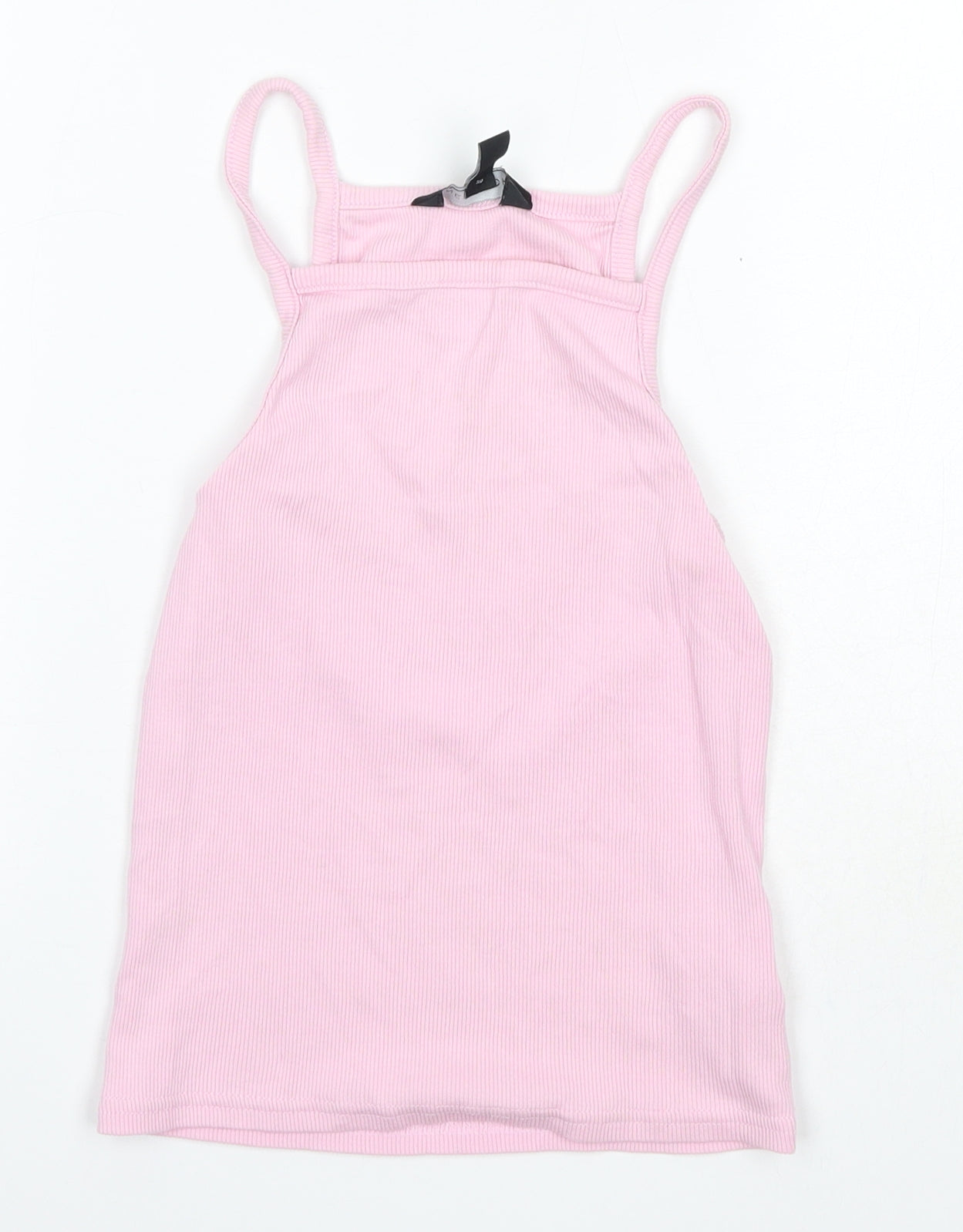 New Look Womens Pink  Cotton Camisole Tank Size 8 Square Neck