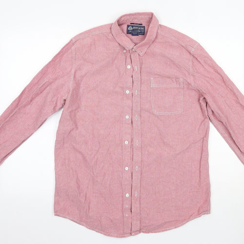 American Rag Mens Pink  Cotton  Button-Up Size M Collared