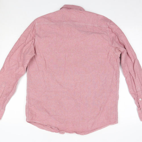 American Rag Mens Pink  Cotton  Button-Up Size M Collared