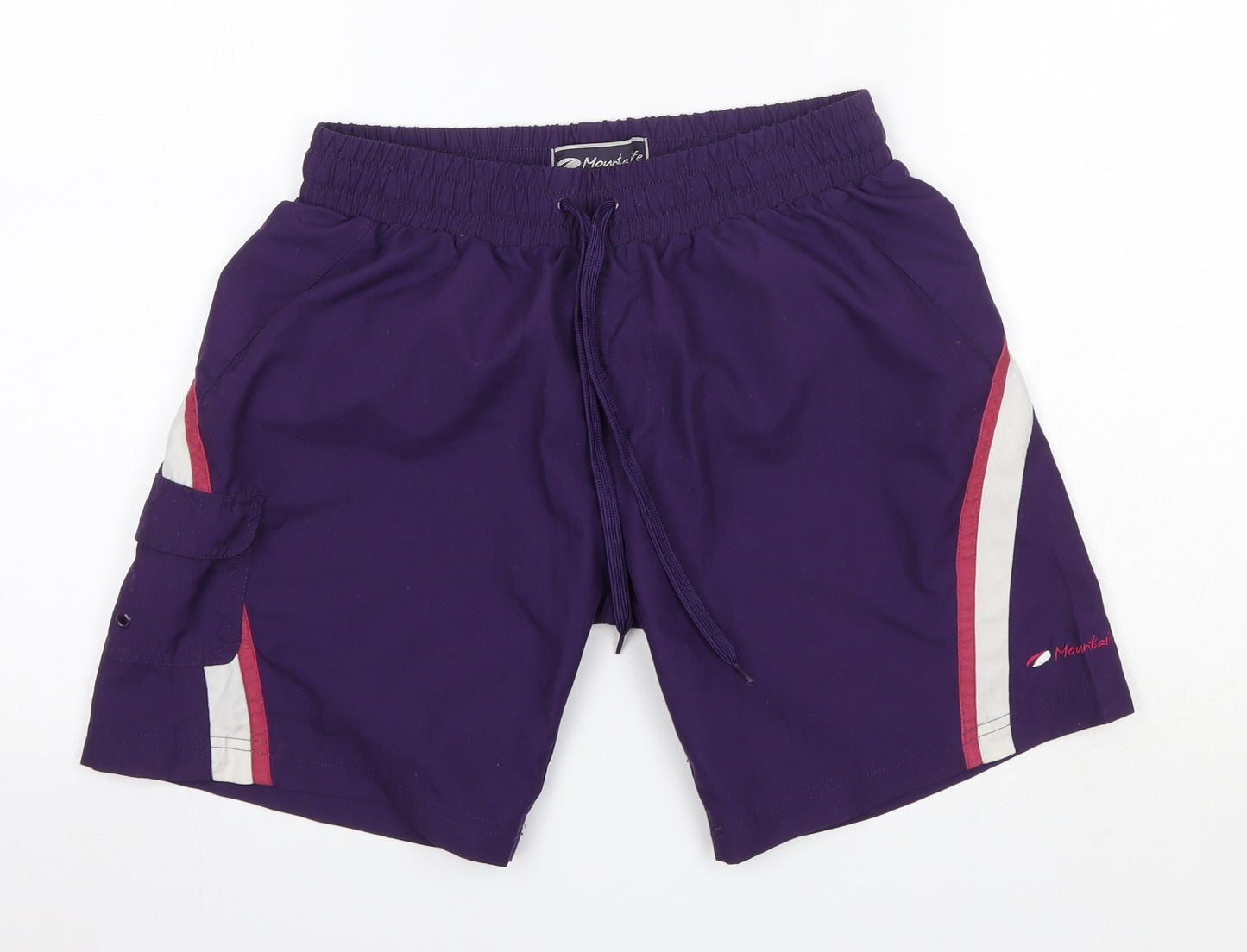 Mountainlife Womens Purple  Polyester Sweat Shorts Size 8  Regular