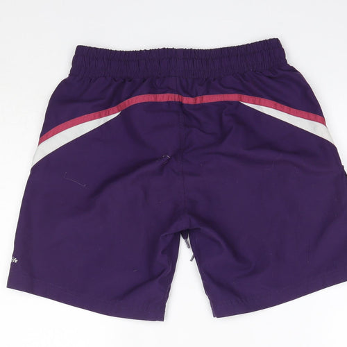 Mountainlife Womens Purple  Polyester Sweat Shorts Size 8  Regular