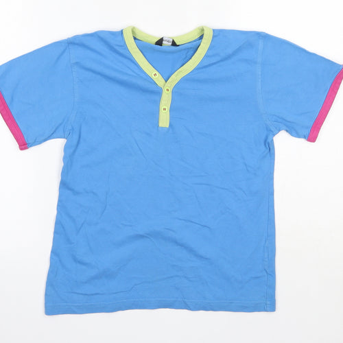 George Boys Blue  100% Cotton Basic T-Shirt Size 7-8 Years Round Neck