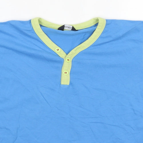 George Boys Blue  100% Cotton Basic T-Shirt Size 7-8 Years Round Neck