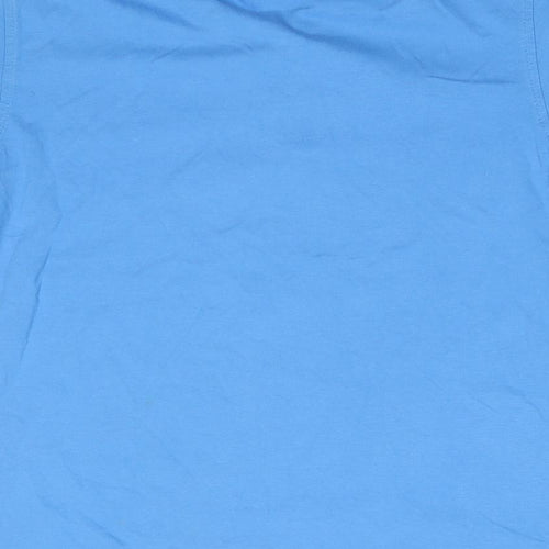 George Boys Blue  100% Cotton Basic T-Shirt Size 7-8 Years Round Neck