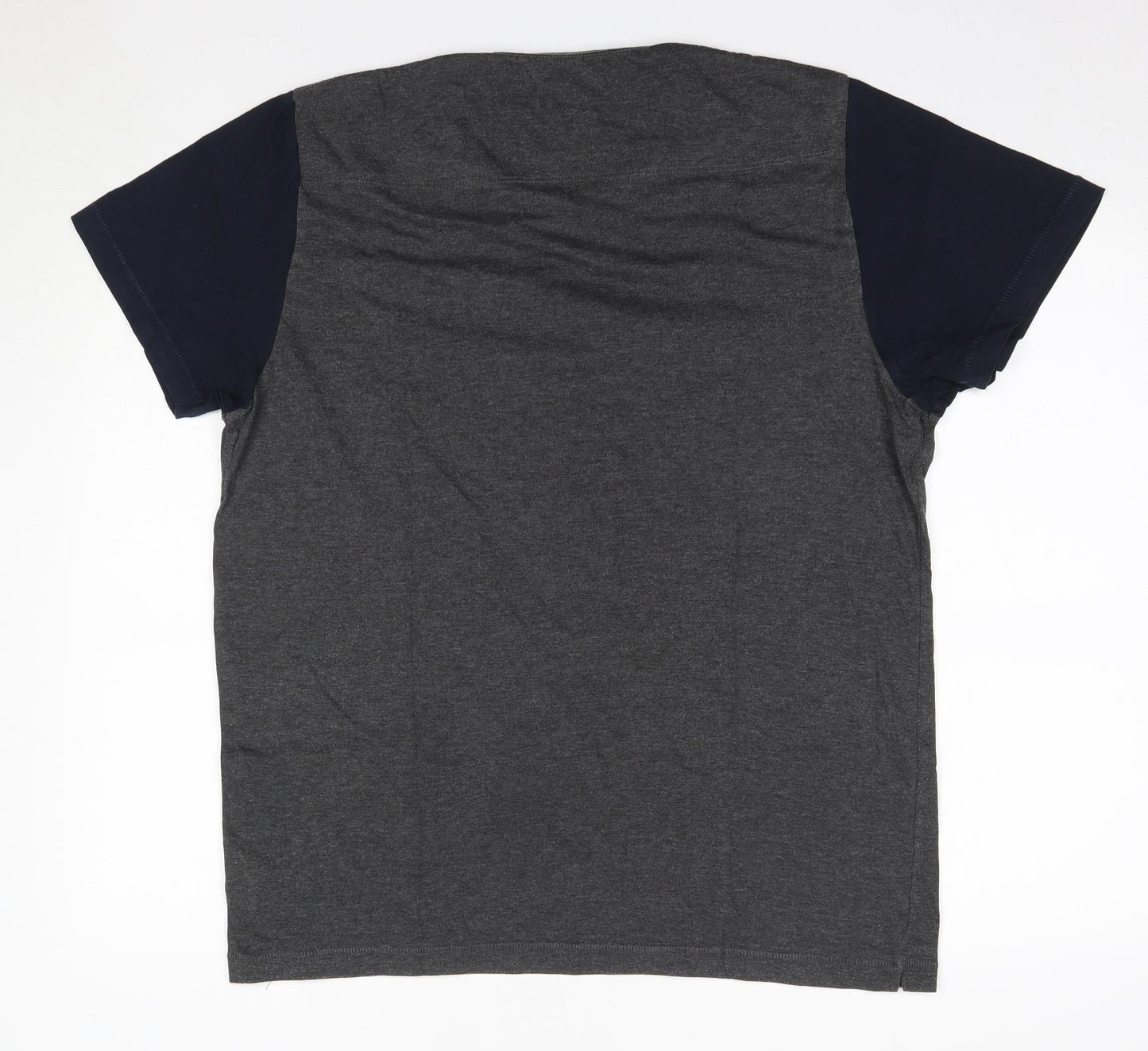 French Connection Mens Grey  Cotton  T-Shirt Size XL Round Neck