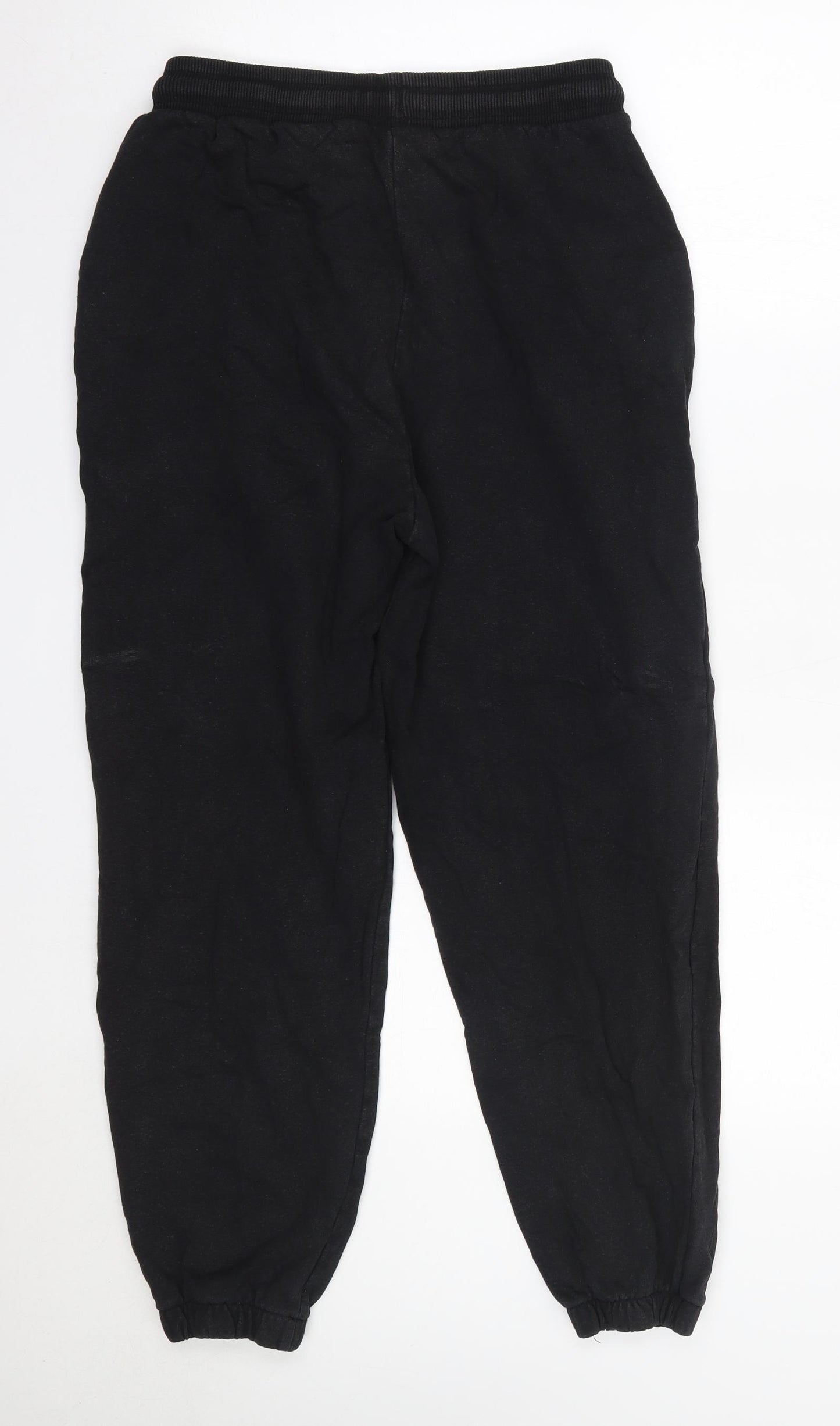 COLLUSION Mens Black  Cotton Jogger Trousers Size S L27 in Regular