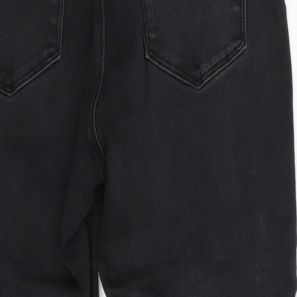 George Womens Black  Cotton Cropped Jeans Size 12 L21 in Regular