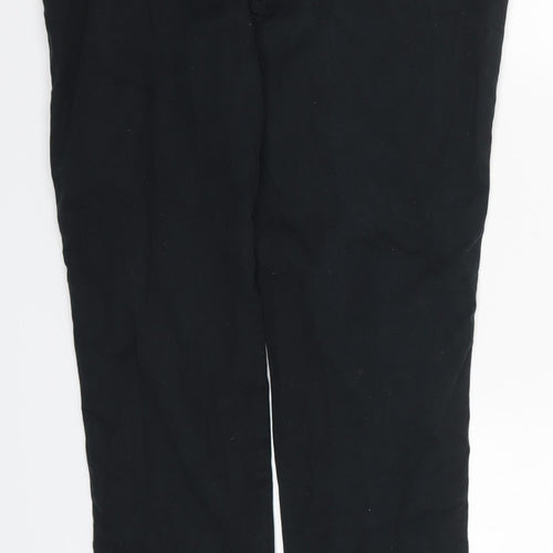 Marks and Spencer Womens Black  Cotton Trousers  Size 16 L28 in Regular