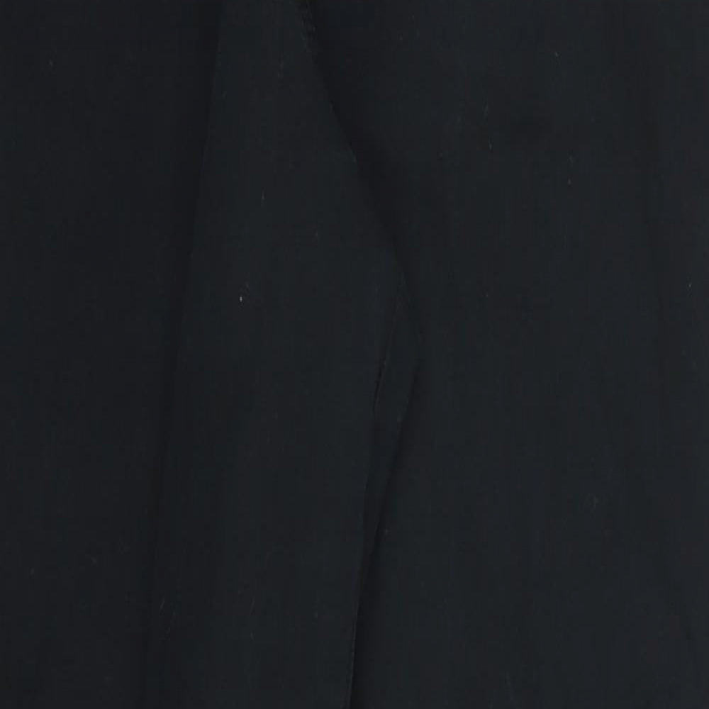Marks and Spencer Womens Black  Cotton Trousers  Size 16 L28 in Regular