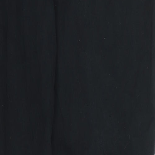 Marks and Spencer Womens Black  Cotton Trousers  Size 16 L28 in Regular