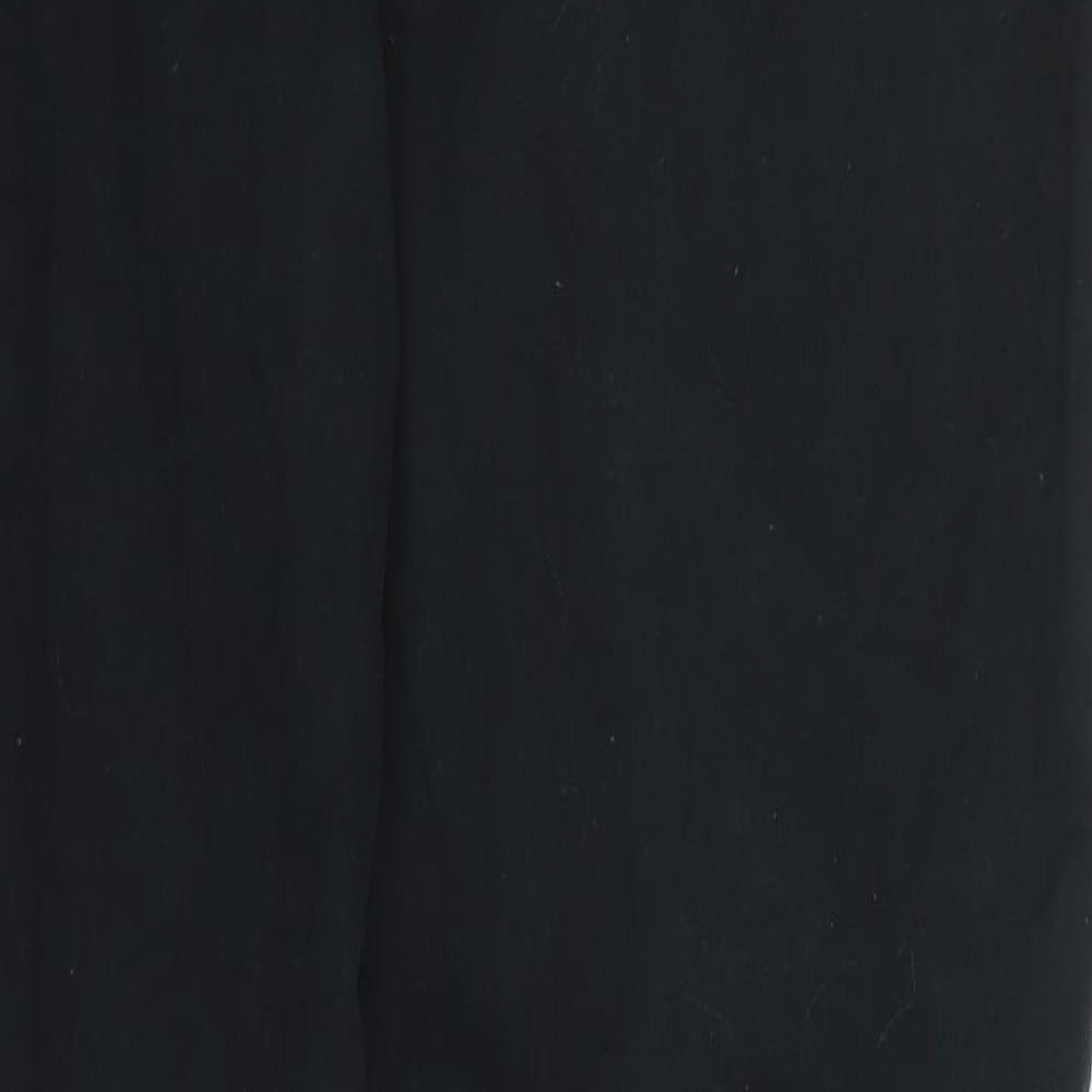 Marks and Spencer Womens Black  Cotton Trousers  Size 16 L28 in Regular