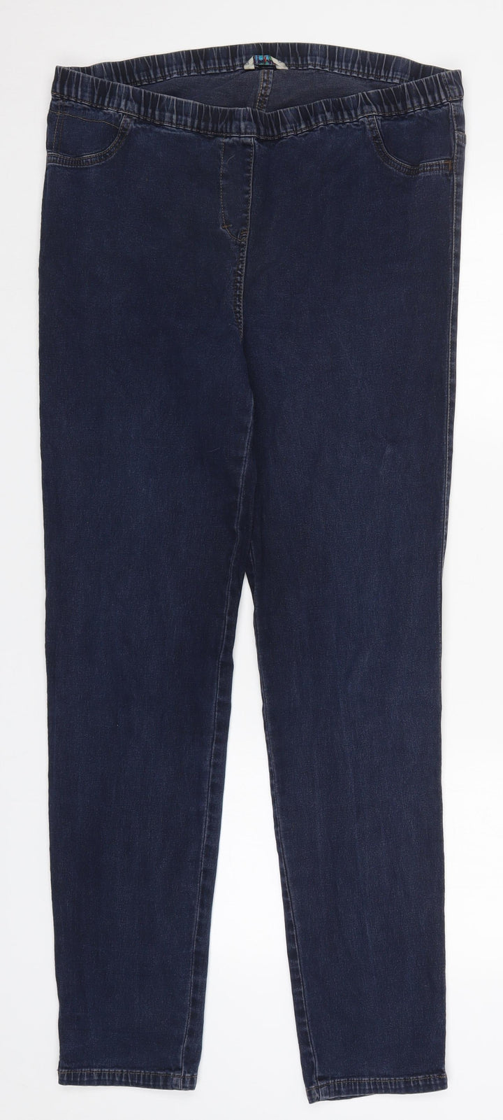 Marks and Spencer Womens Blue  Cotton Jegging Jeans Size 37 in L31 in Regular