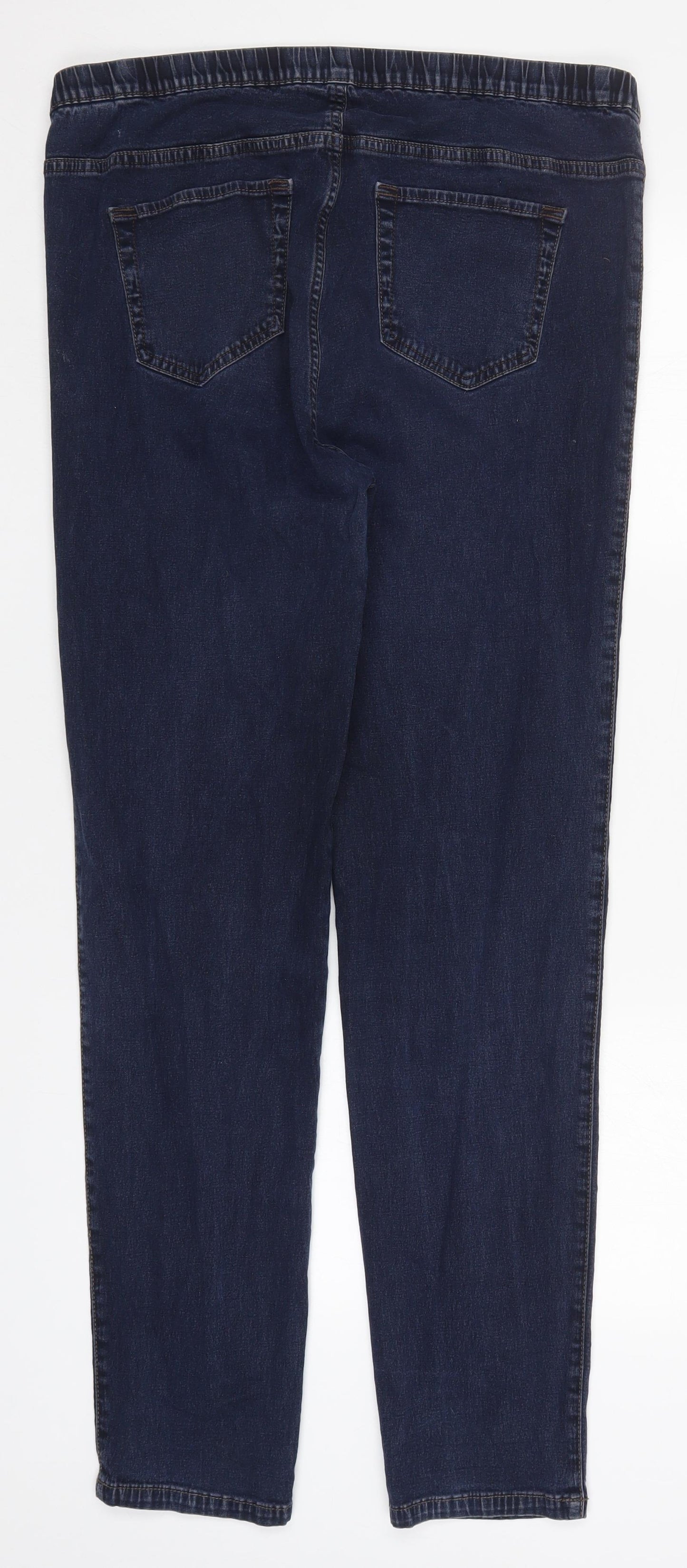 Marks and Spencer Womens Blue  Cotton Jegging Jeans Size 37 in L31 in Regular