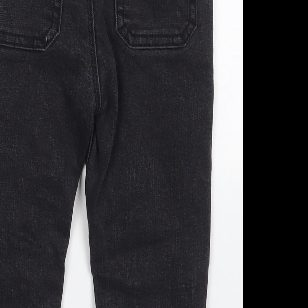 George Boys Black  Cotton Capri Jeans Size 18-24 Months  Drawstring