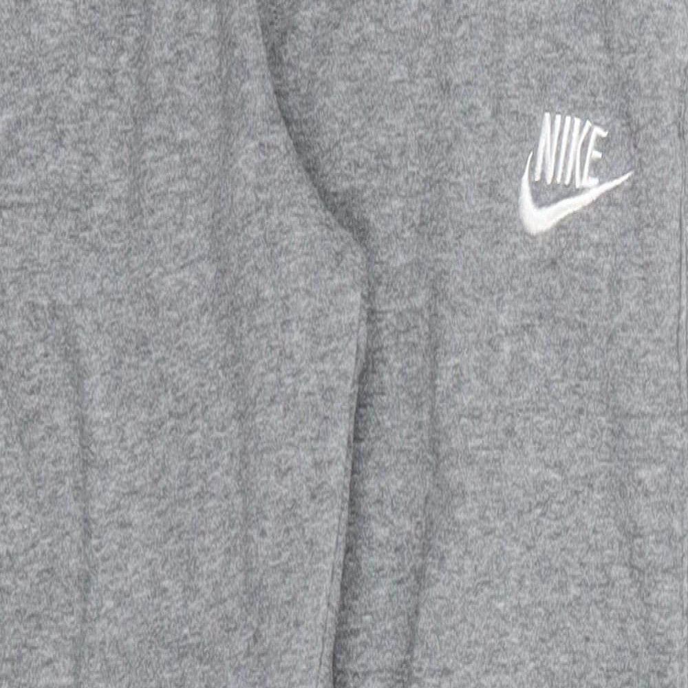 Nike Boys Grey  Cotton Sweatpants Trousers Size L L24 in Regular Drawstring