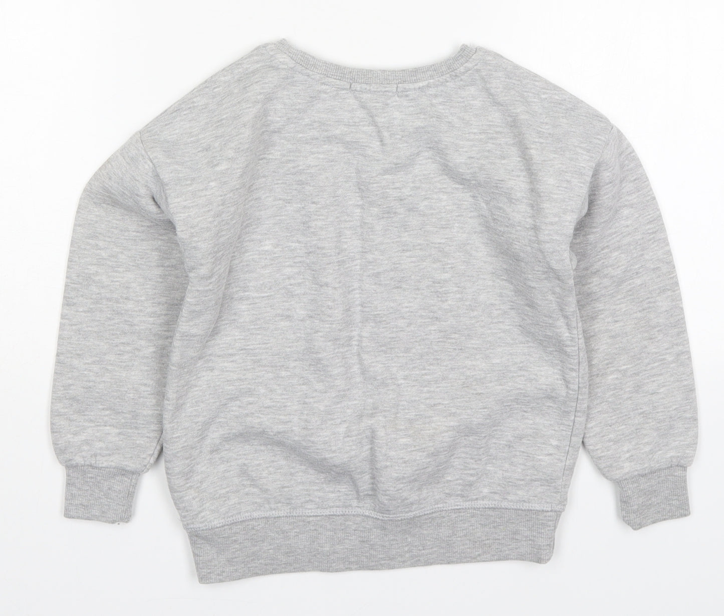 Primark Girls Grey  Cotton Pullover Sweatshirt Size 6-7 Years  Pullover - Butterfly Heaven