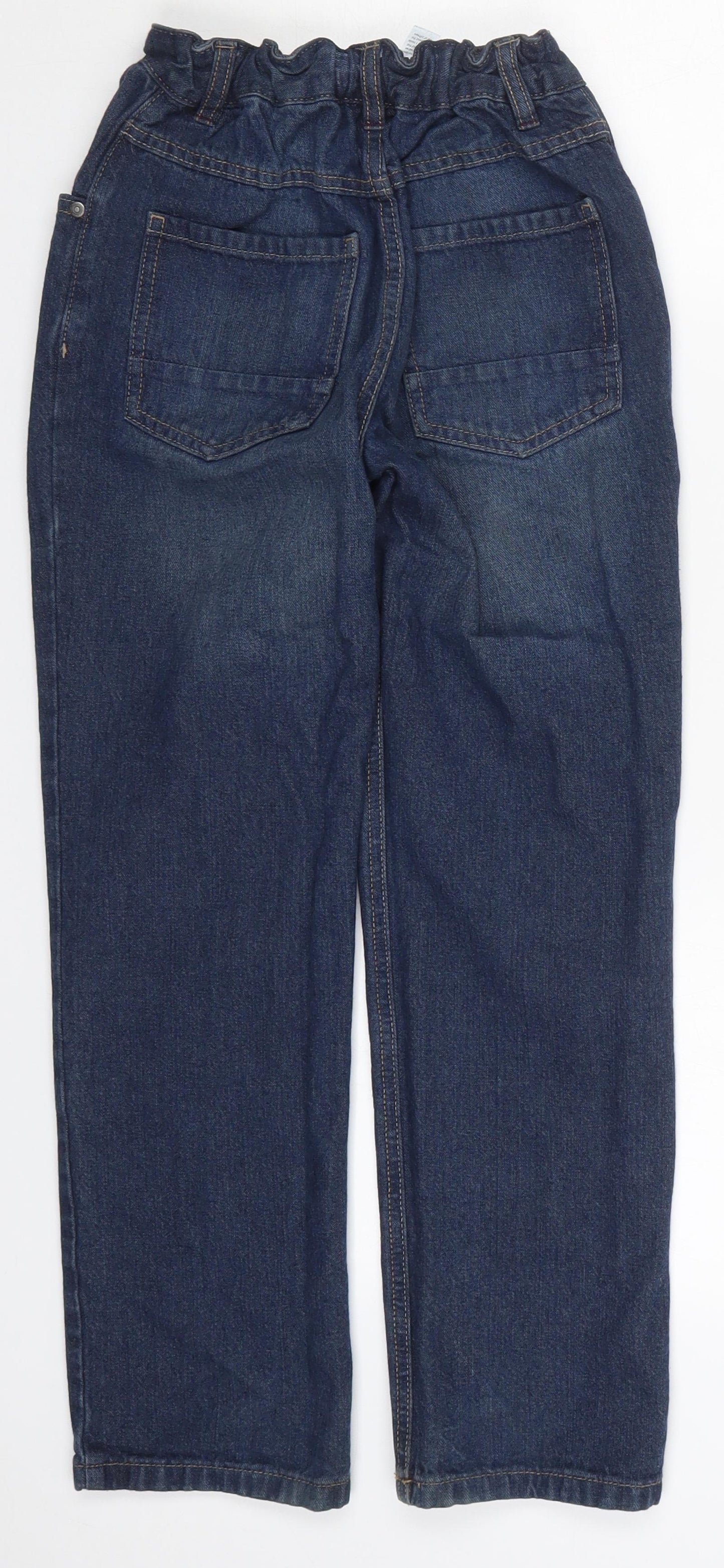 George Boys Blue  Cotton Straight Jeans Size 10-11 Years  Regular Button