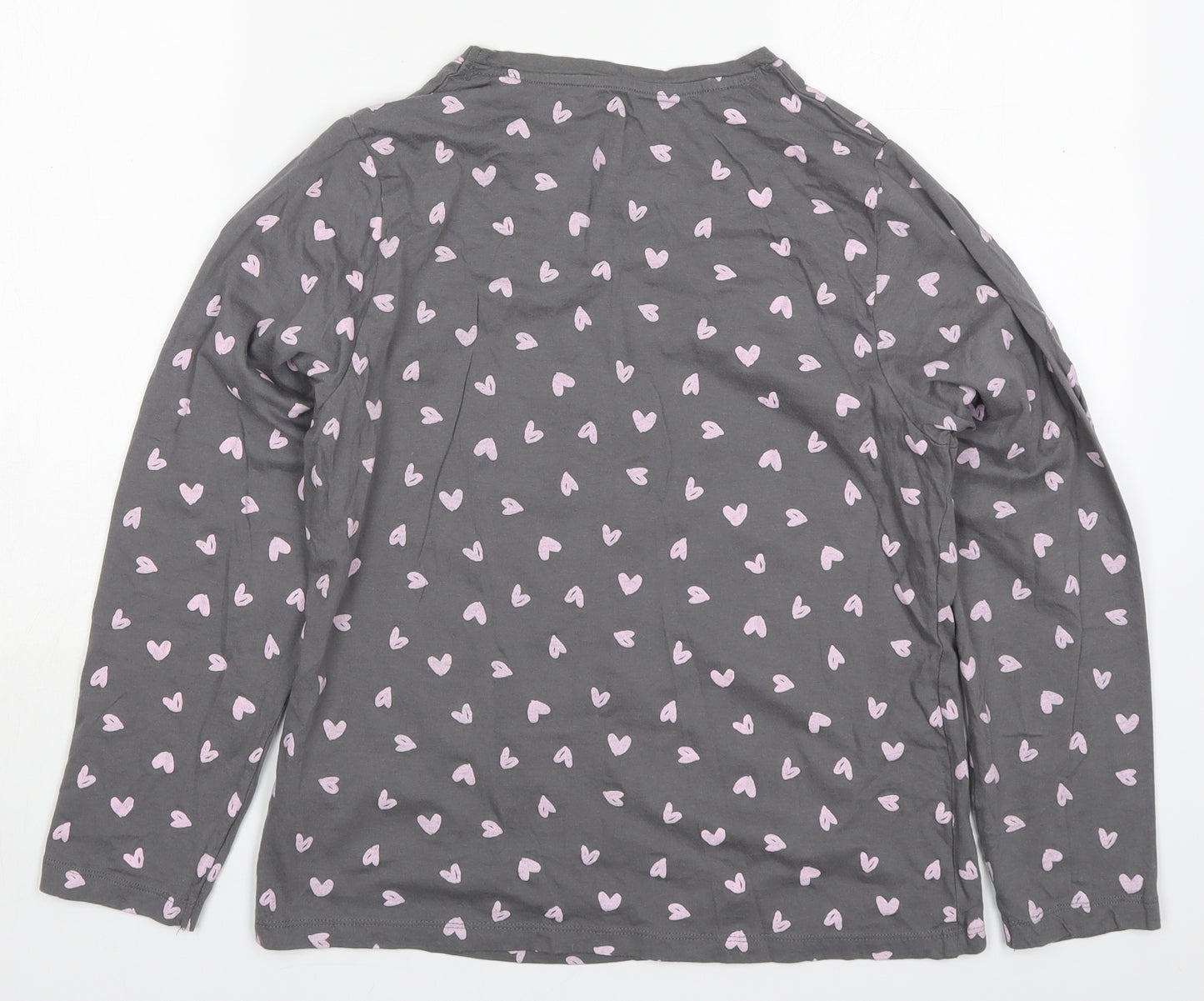 Primark Womens Grey Solid Cotton Top Pyjama Top Size 6   - Tom and Jerry Happy Thoughts