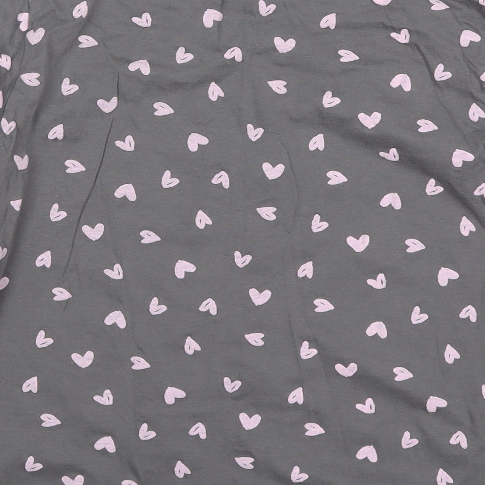 Primark Womens Grey Solid Cotton Top Pyjama Top Size 6   - Tom and Jerry Happy Thoughts