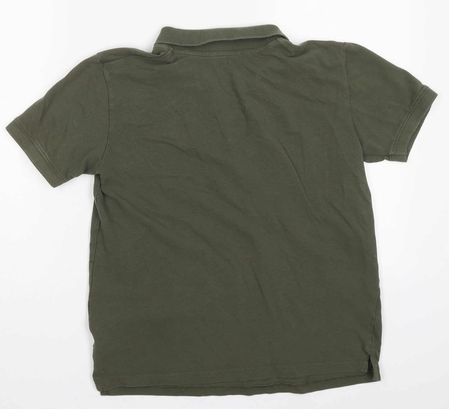 Max Boys Green  Cotton Basic Polo Size 13-14 Years Collared Pullover