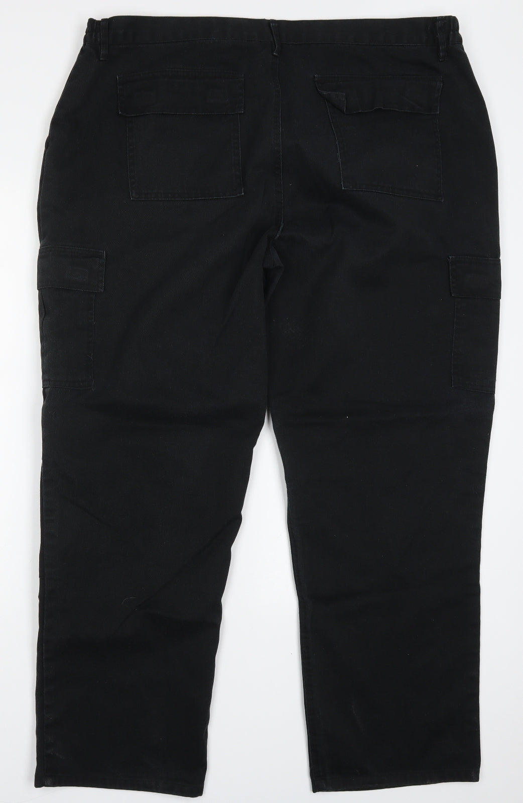 Black Knight Mens Black  Polyester Carpenter Trousers Size 44 L30 in Regular Button - Workwear