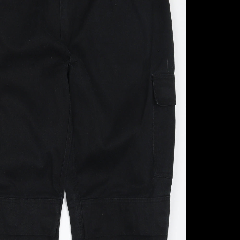 Black Knight Mens Black  Polyester Carpenter Trousers Size 44 L30 in Regular Button - Workwear