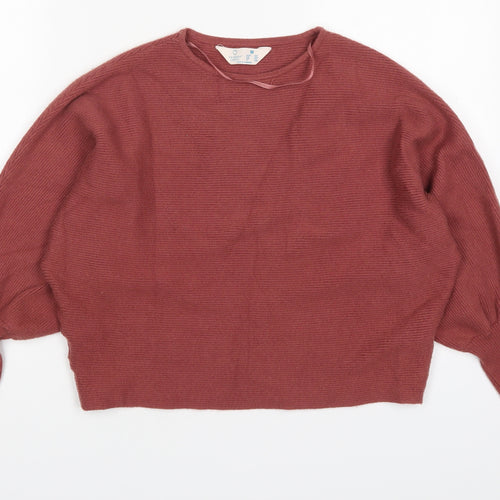 Primark Womens Pink Round Neck  Viscose Pullover Jumper Size 12