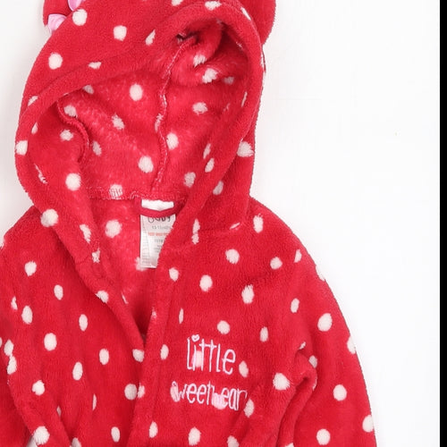 Peacocks Girls Red Polka Dot Polyester Kimono Robe Size 12-18 Months  Tie - Little Sweetheart Panda