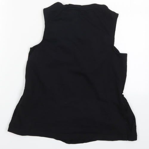 NEXT Womens Black  Cotton Basic Tank Size 6 Round Neck
