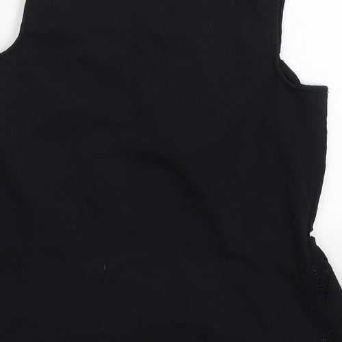 NEXT Womens Black  Cotton Basic Tank Size 6 Round Neck