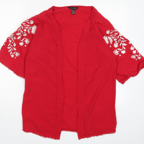 New Look Womens Red Floral  Jacket  Size M