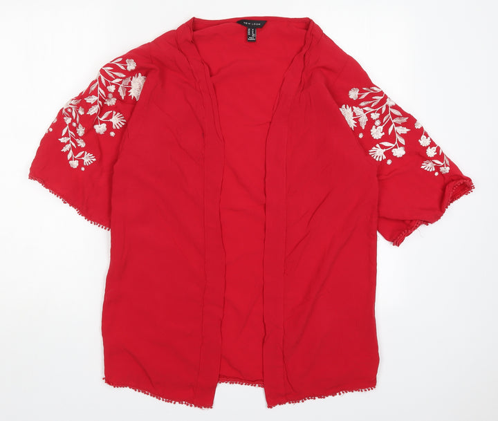 New Look Womens Red Floral  Jacket  Size M