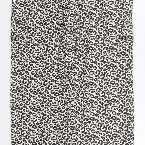 Preworn Womens Beige Animal Print Polyester Trousers  Size M L26 in Regular
