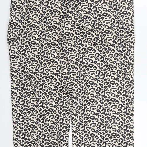 Preworn Womens Beige Animal Print Polyester Trousers  Size M L26 in Regular