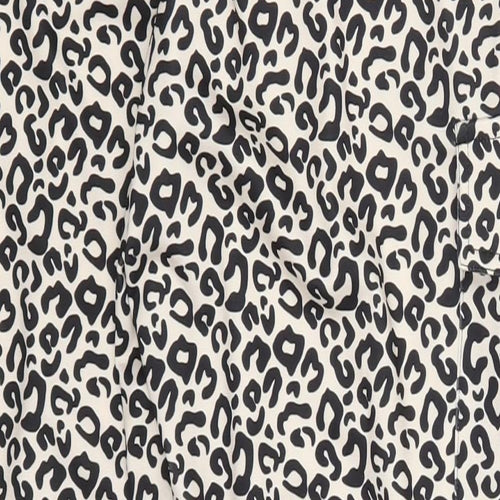 Preworn Womens Beige Animal Print Polyester Trousers  Size M L26 in Regular