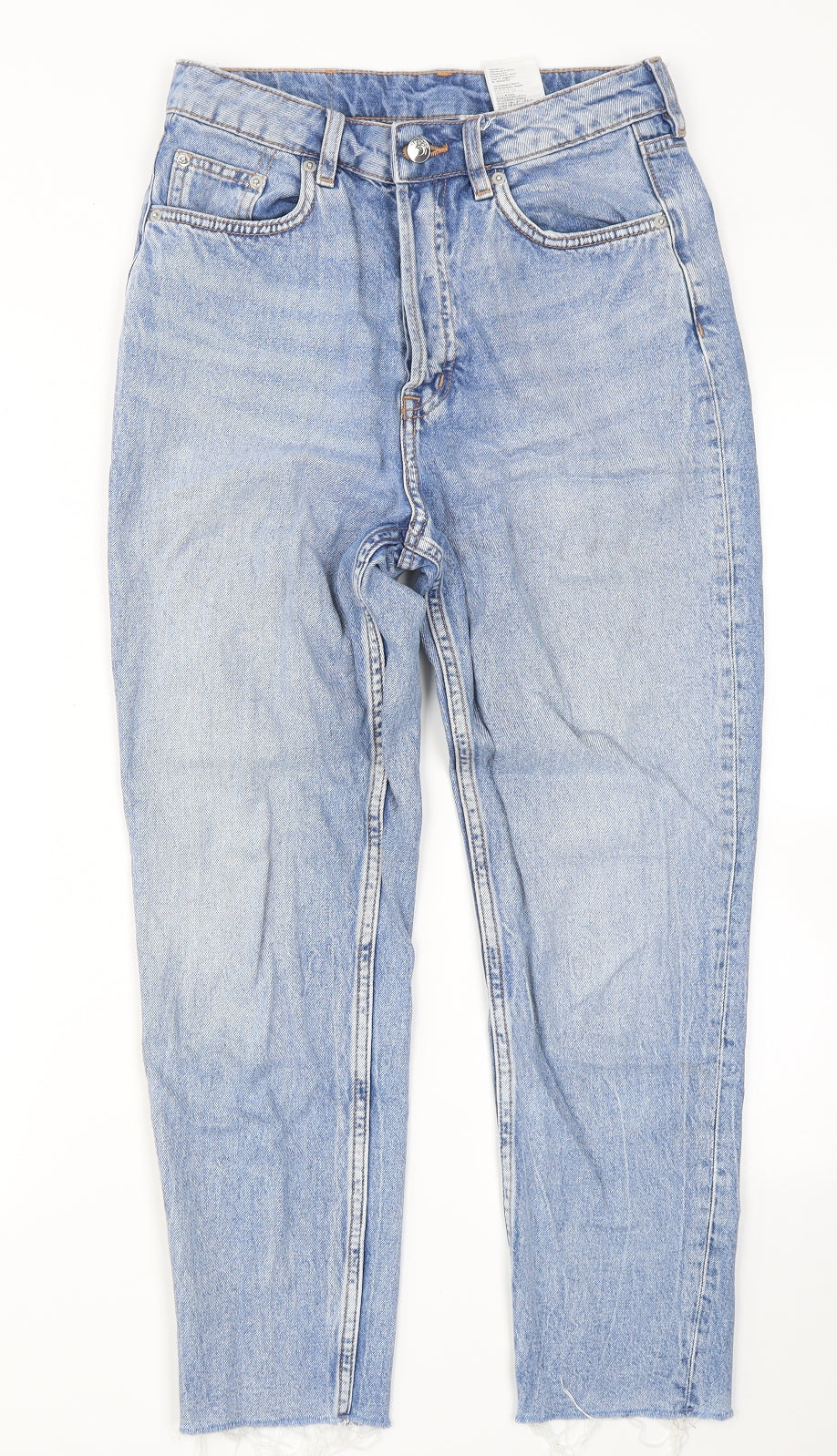 Divided Womens Blue  Cotton Mom Jeans Size 8 L25 in Regular Button