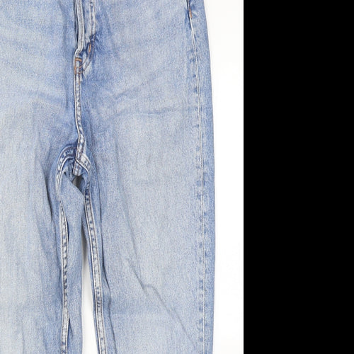 Divided Womens Blue  Cotton Mom Jeans Size 8 L25 in Regular Button