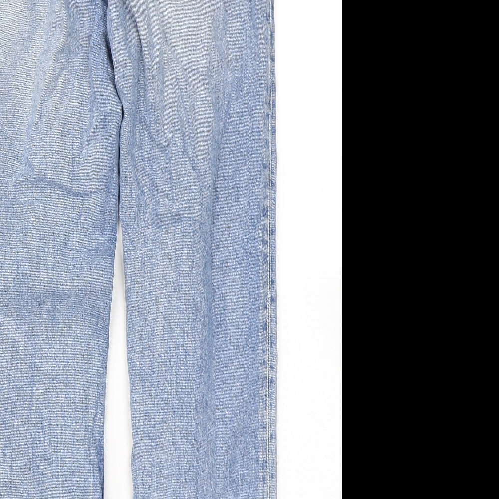 Divided Womens Blue  Cotton Mom Jeans Size 8 L25 in Regular Button