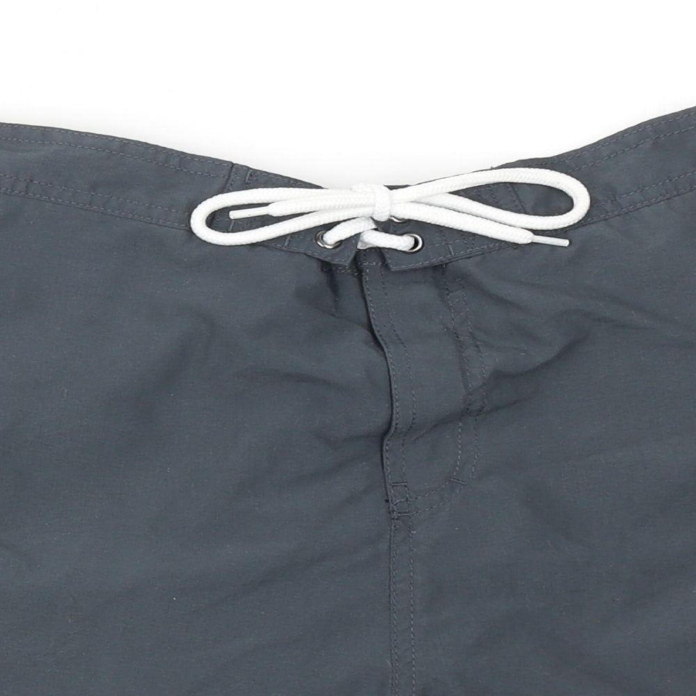TU Mens Grey  Polyester Athletic Shorts Size M  Regular Drawstring