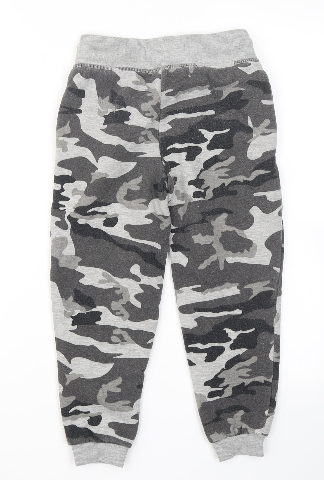 Primark Boys Grey Camouflage Cotton Jogger Trousers Size 5-6 Years  Regular Drawstring