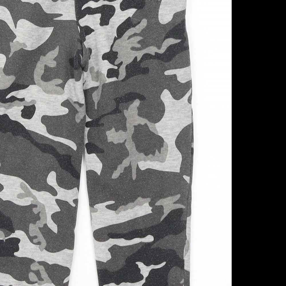 Primark Boys Grey Camouflage Cotton Jogger Trousers Size 5-6 Years  Regular Drawstring