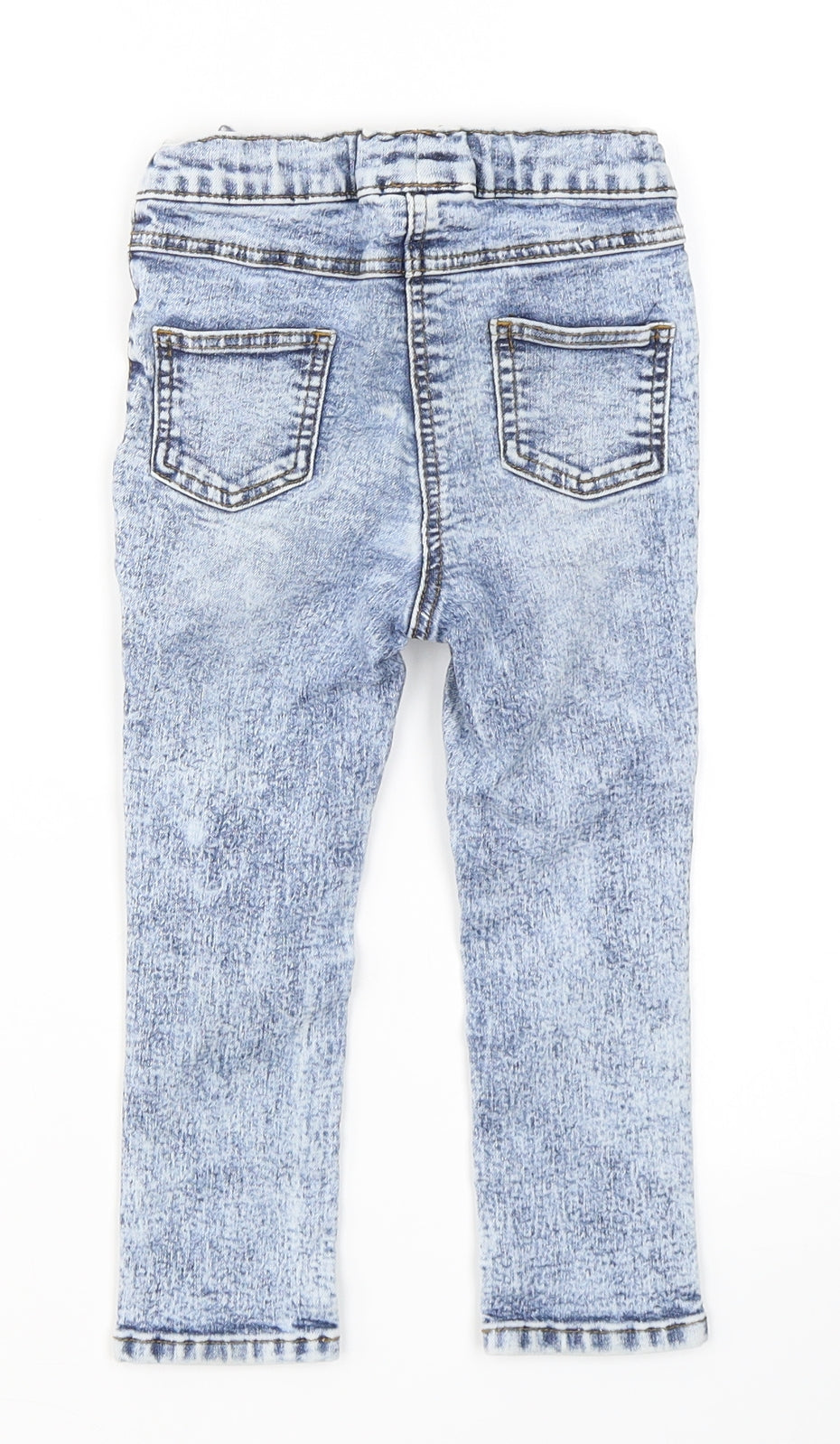 NEXT Girls Blue  Cotton Skinny Jeans Size 2-3 Years  Regular Button