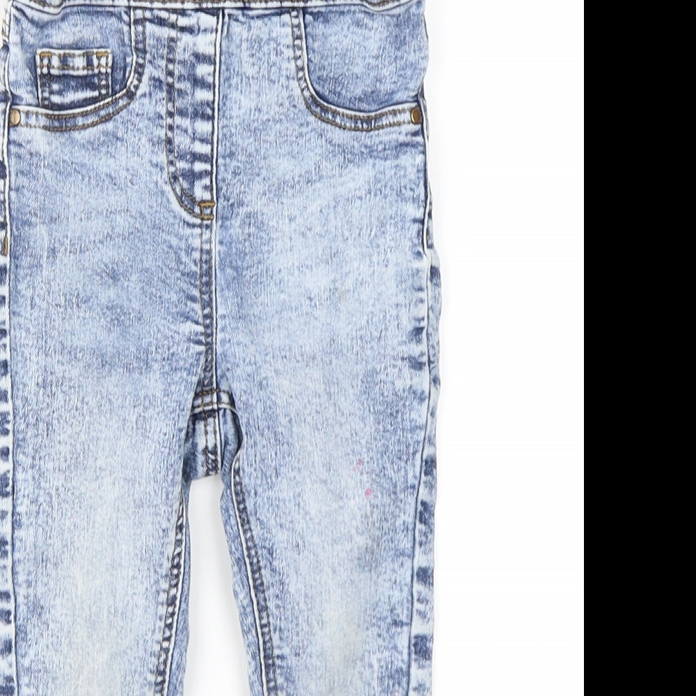 NEXT Girls Blue  Cotton Skinny Jeans Size 2-3 Years  Regular Button