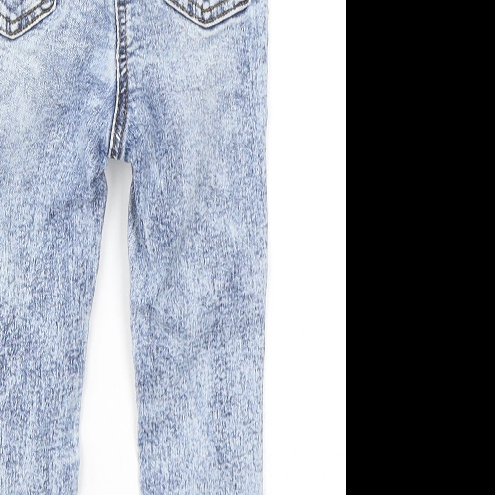 NEXT Girls Blue  Cotton Skinny Jeans Size 2-3 Years  Regular Button