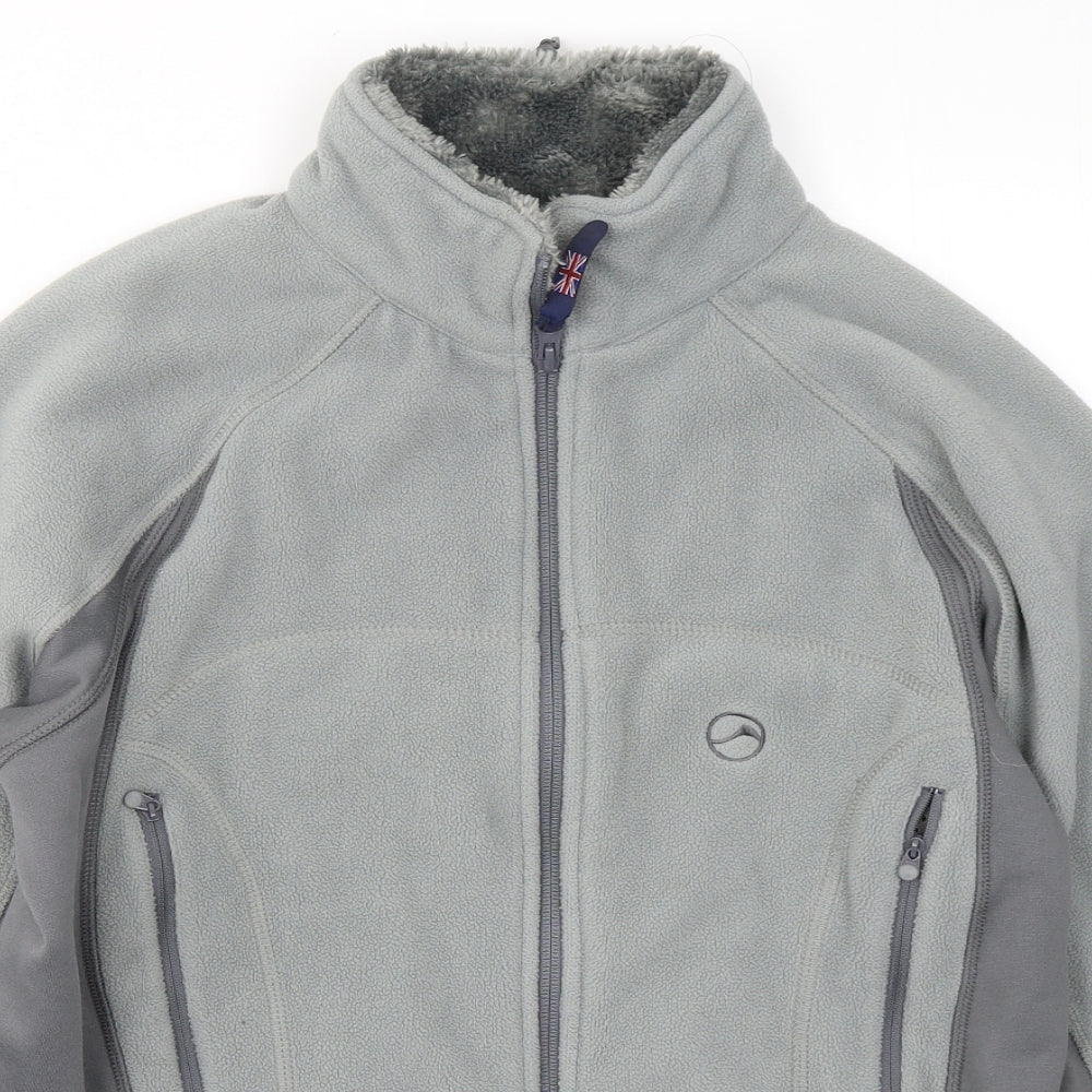 Montane Mens Grey  Polyester Full Zip Sweatshirt Size S   - Fleece Lined
