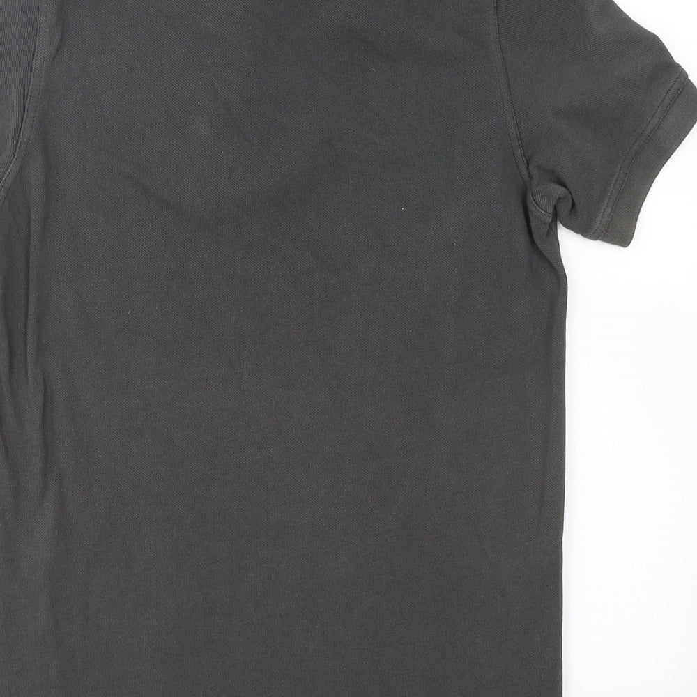 Barbour Mens Grey  Cotton  Polo Size S Collared Button