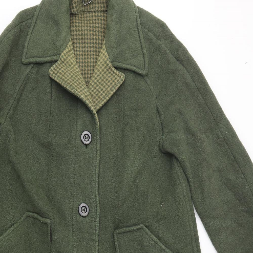 Eastex Womens Green   Overcoat Coat Size 14  Button